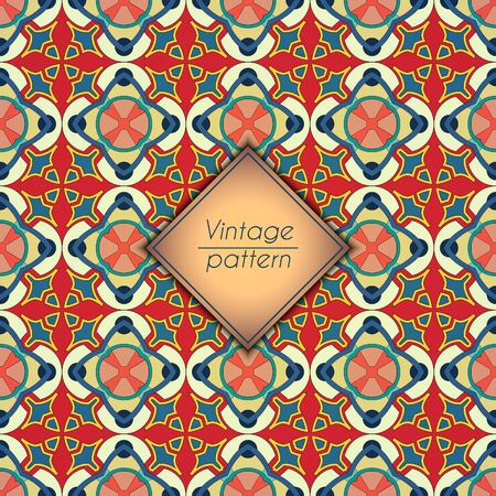 Abstract geometric retro seamless pattern. Vector backgroundのイラスト素材