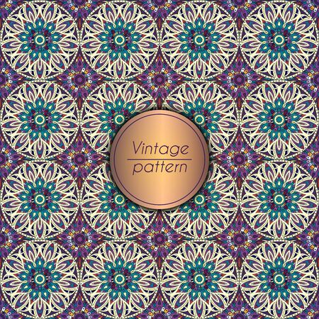 Abstract geometric retro seamless pattern. Vector backgroundのイラスト素材