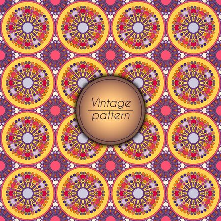 Abstract geometric retro seamless pattern. Vector backgroundのイラスト素材