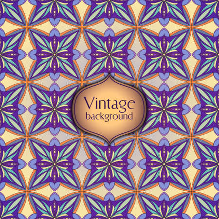 Abstract geometric retro seamless pattern. Vector backgroundのイラスト素材