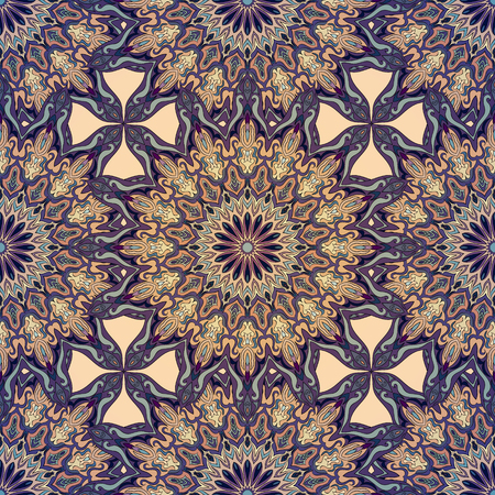 Vintage decorative hand drawn oriental backgroundのイラスト素材