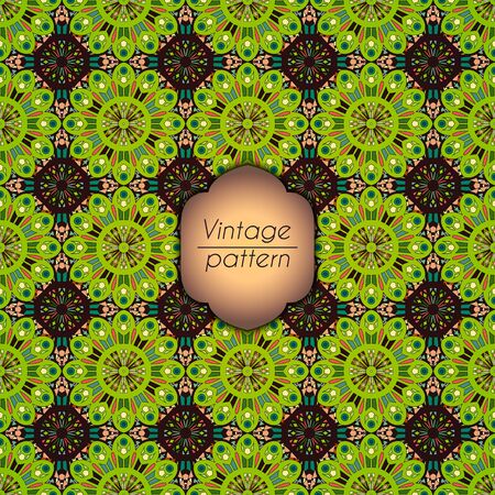 Abstract geometric retro seamless pattern. Vector backgroundのイラスト素材