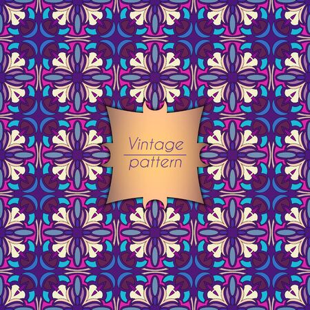 Abstract geometric retro seamless pattern. Vector backgroundのイラスト素材