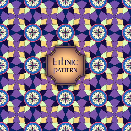 Abstract geometric retro seamless pattern. Vector backgroundのイラスト素材