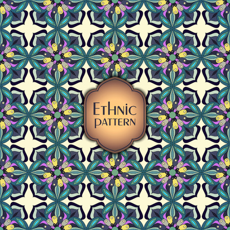 Abstract geometric retro seamless pattern. Vector backgroundのイラスト素材