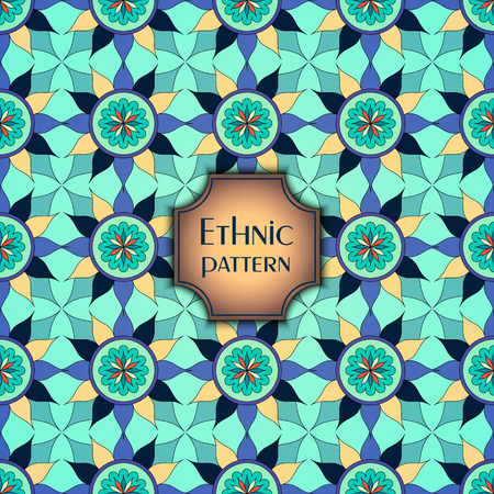 Abstract geometric retro seamless pattern. Vector backgroundのイラスト素材