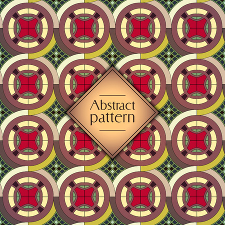 Abstract geometric retro seamless pattern. Vector backgroundのイラスト素材