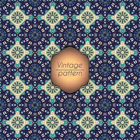 Abstract geometric retro seamless pattern. Vector backgroundのイラスト素材