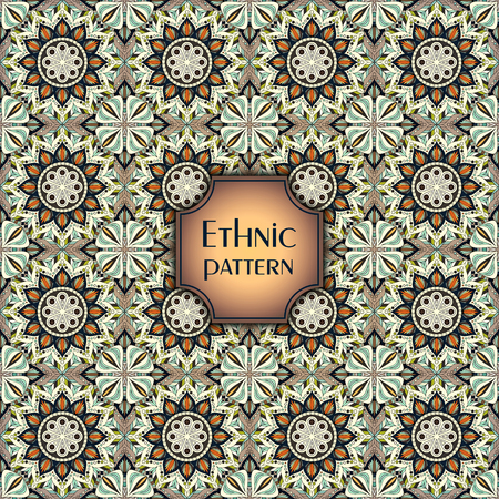 Abstract geometric retro seamless pattern. Vector backgroundのイラスト素材