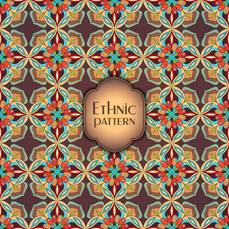 Abstract geometric retro seamless pattern. Vector backgroundのイラスト素材