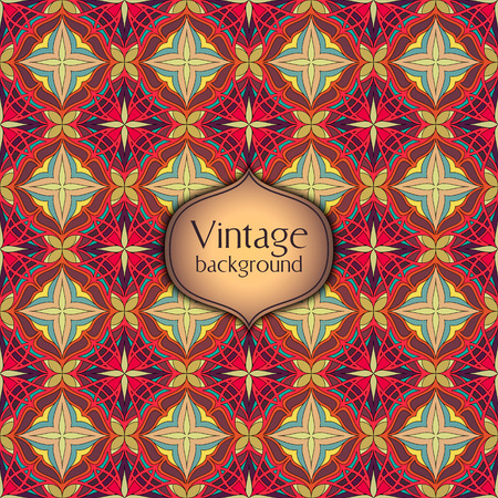 Abstract geometric retro seamless pattern. Vector backgroundのイラスト素材