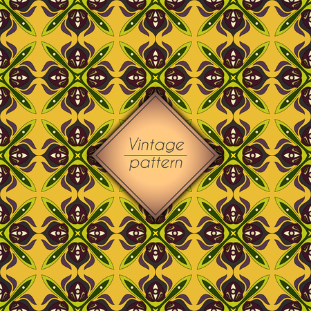 Abstract geometric retro seamless pattern. Vector backgroundのイラスト素材