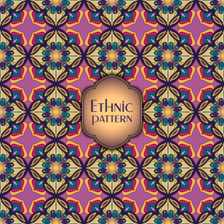 Abstract geometric retro seamless pattern. Vector backgroundのイラスト素材