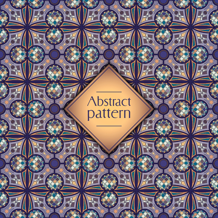 Abstract colorful geometric seamless pattern. Floral background textureのイラスト素材