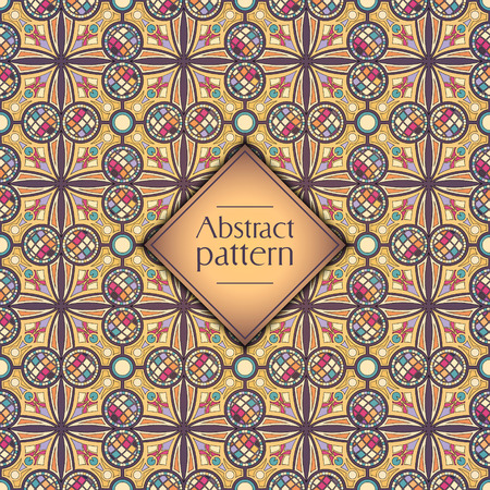 Abstract colorful geometric seamless pattern. Floral background textureのイラスト素材