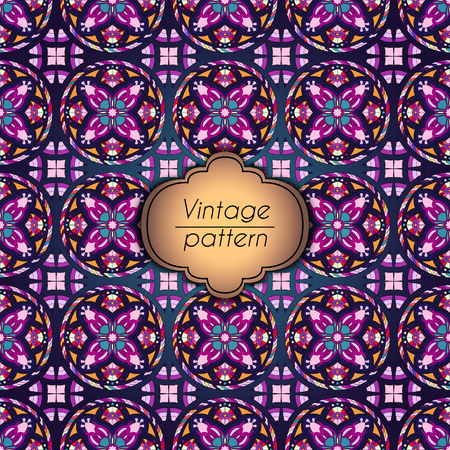 Abstract colorful geometric seamless pattern. Floral background textureのイラスト素材