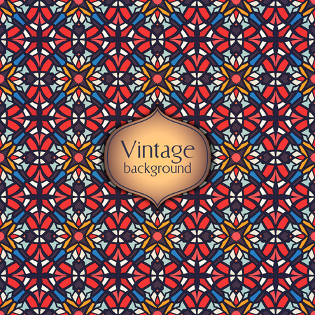 Abstract colorful geometric seamless pattern. Floral background textureのイラスト素材