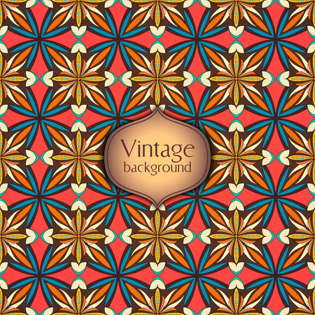 Abstract colorful geometric seamless pattern. Floral background textureのイラスト素材