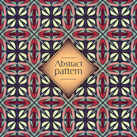 Abstract colorful geometric seamless pattern. Floral background textureのイラスト素材