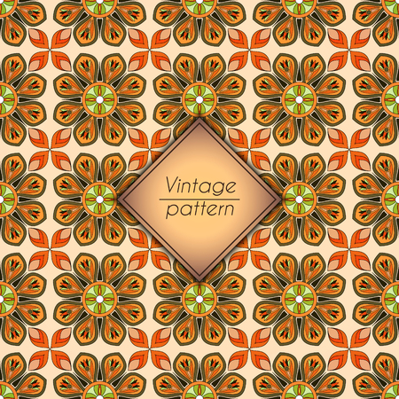 Abstract colorful geometric seamless pattern. Floral background textureのイラスト素材