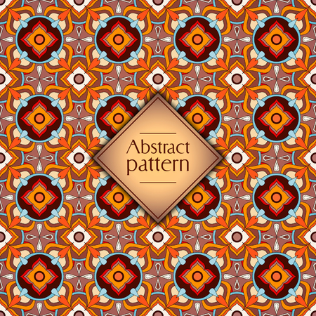 Abstract colorful geometric seamless pattern. Floral background textureのイラスト素材