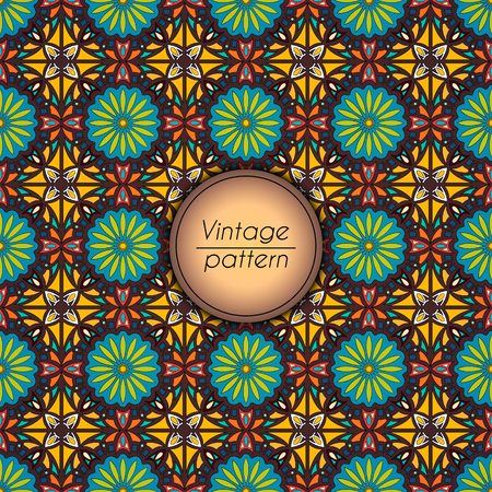 Abstract colorful geometric seamless pattern. Floral background textureのイラスト素材