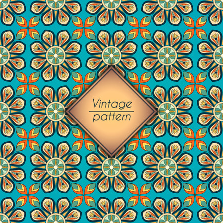 Abstract colorful geometric seamless pattern. Floral background textureのイラスト素材