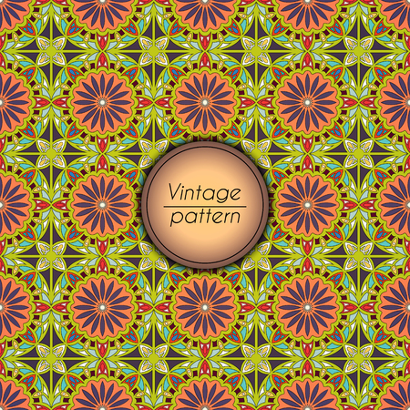 Abstract colorful geometric seamless pattern. Floral background textureのイラスト素材