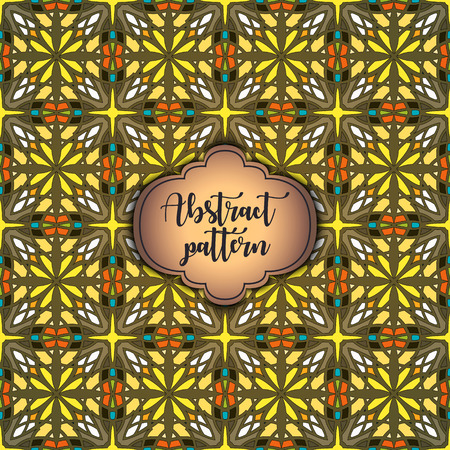 Abstract colorful geometric seamless pattern. Floral background textureのイラスト素材