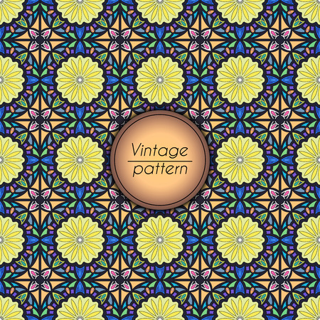 Abstract colorful geometric seamless pattern. Floral background textureのイラスト素材