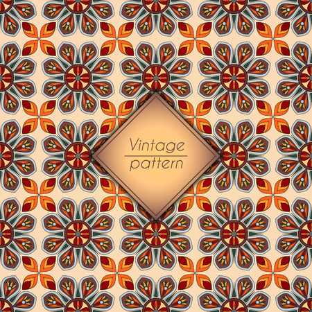 Abstract colorful geometric seamless pattern. Floral background textureのイラスト素材