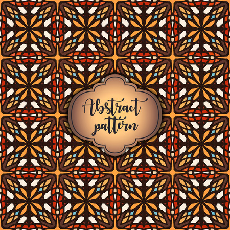 Abstract colorful geometric seamless pattern. Floral background textureのイラスト素材