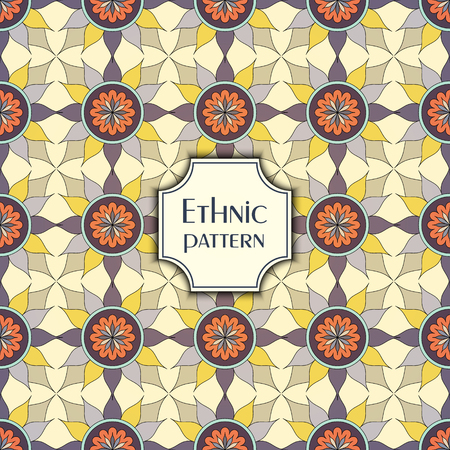 Abstract colorful geometric seamless pattern. Floral background textureのイラスト素材