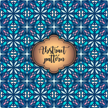 Abstract colorful geometric seamless pattern. Floral background textureのイラスト素材