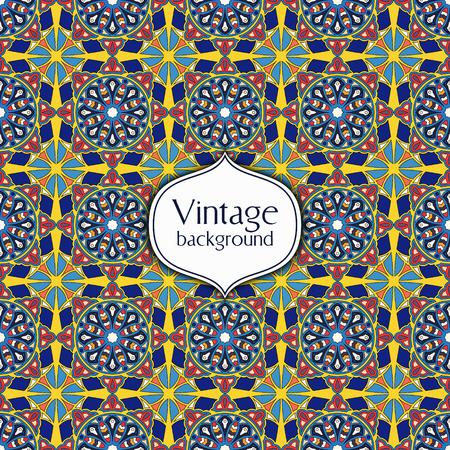 Abstract colorful geometric seamless pattern. Floral background textureのイラスト素材