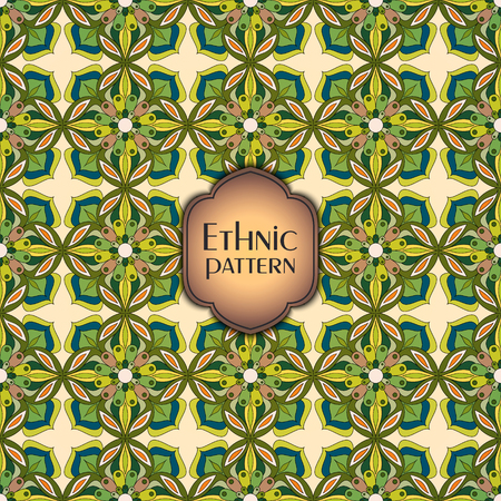 Abstract colorful geometric seamless pattern. Floral background textureのイラスト素材