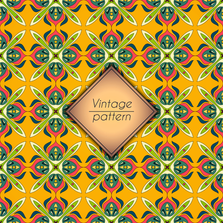 Abstract colorful geometric seamless pattern. Floral background textureのイラスト素材