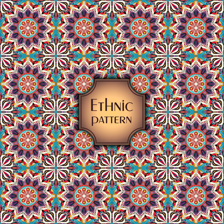 Abstract colorful geometric seamless pattern. Floral background textureのイラスト素材