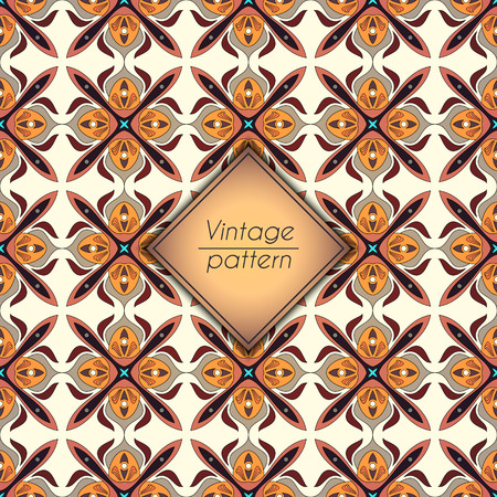 Abstract colorful geometric seamless pattern. Floral background textureのイラスト素材