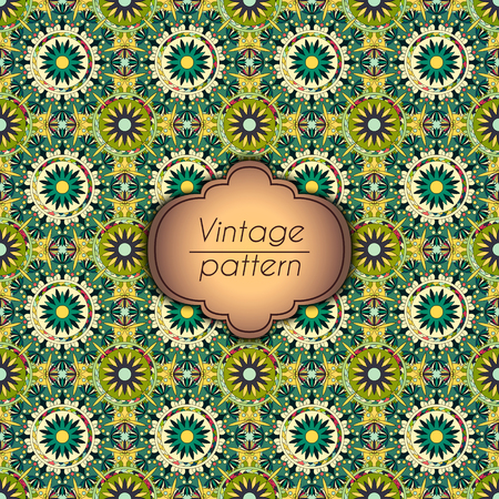 Abstract colorful geometric seamless pattern. Floral background textureのイラスト素材