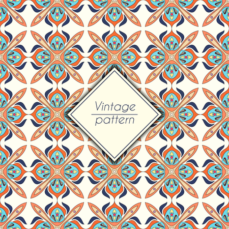 Abstract colorful geometric seamless pattern. Floral background textureのイラスト素材