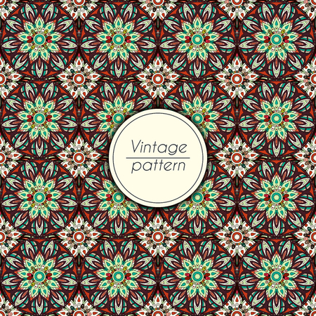 Abstract colorful geometric seamless pattern. Floral background textureのイラスト素材