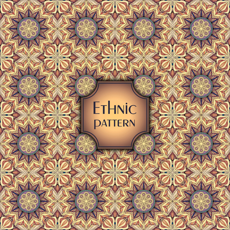Abstract colorful geometric seamless pattern. Floral background textureのイラスト素材