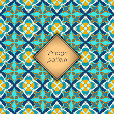 Abstract colorful geometric seamless pattern. Floral background textureのイラスト素材