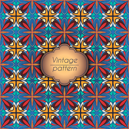 Abstract colorful geometric seamless pattern. Floral background textureのイラスト素材