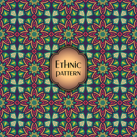 Abstract colorful geometric seamless pattern. Floral background textureのイラスト素材