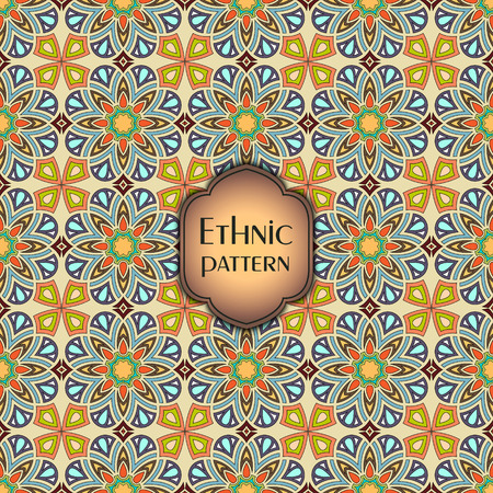 Abstract colorful geometric seamless pattern. Floral background textureのイラスト素材