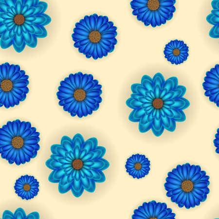 Beautiful seamless floral realistic colorful pattern. Flower vector illustrationのイラスト素材