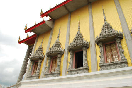 window  thai templeの写真素材