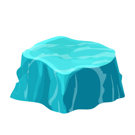 Amazonite gemstone textured crystal, rock in cartoon style isolated on white background. Game asset mineral, natural stone.のイラスト素材